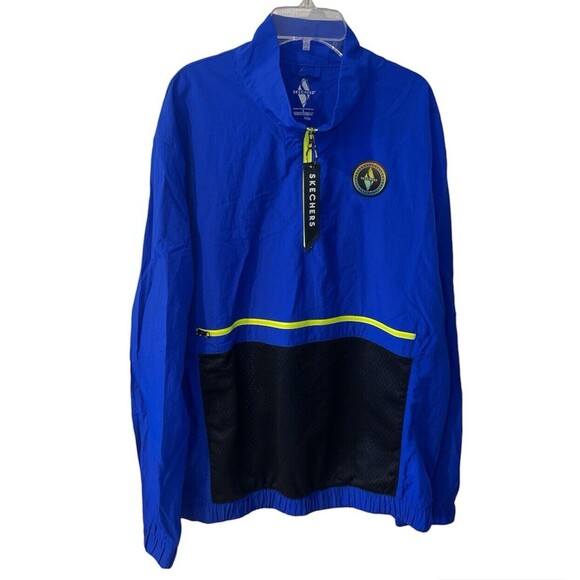 Skechers Performance Jacket Mens L Windbreaker Nylon Anorak Sports Athletic New - Picture 1 of 9